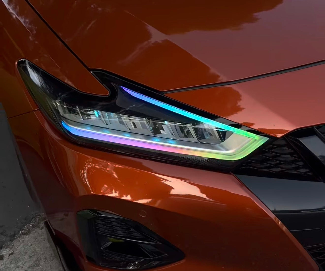 LED Headlights For Nissan Maxima 2019 2020 2021 Left+Right Side Housing Chrome RGB